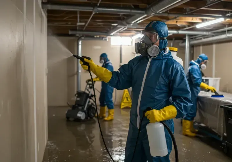 Basement Sanitization and Antimicrobial Treatment process in Los Alamos County, NM