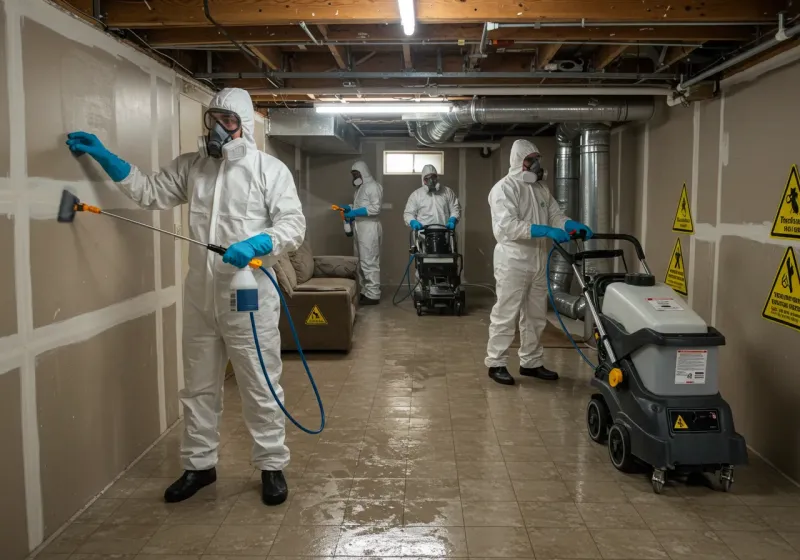 Basement Moisture Removal and Structural Drying process in Los Alamos County, NM